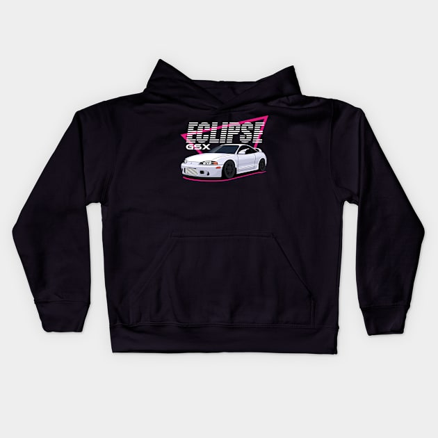 Mitsubishi Eclipse gsx Kids Hoodie by masjestudio